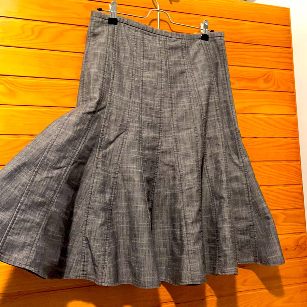 Larry Levine Gray A-Line Skirt